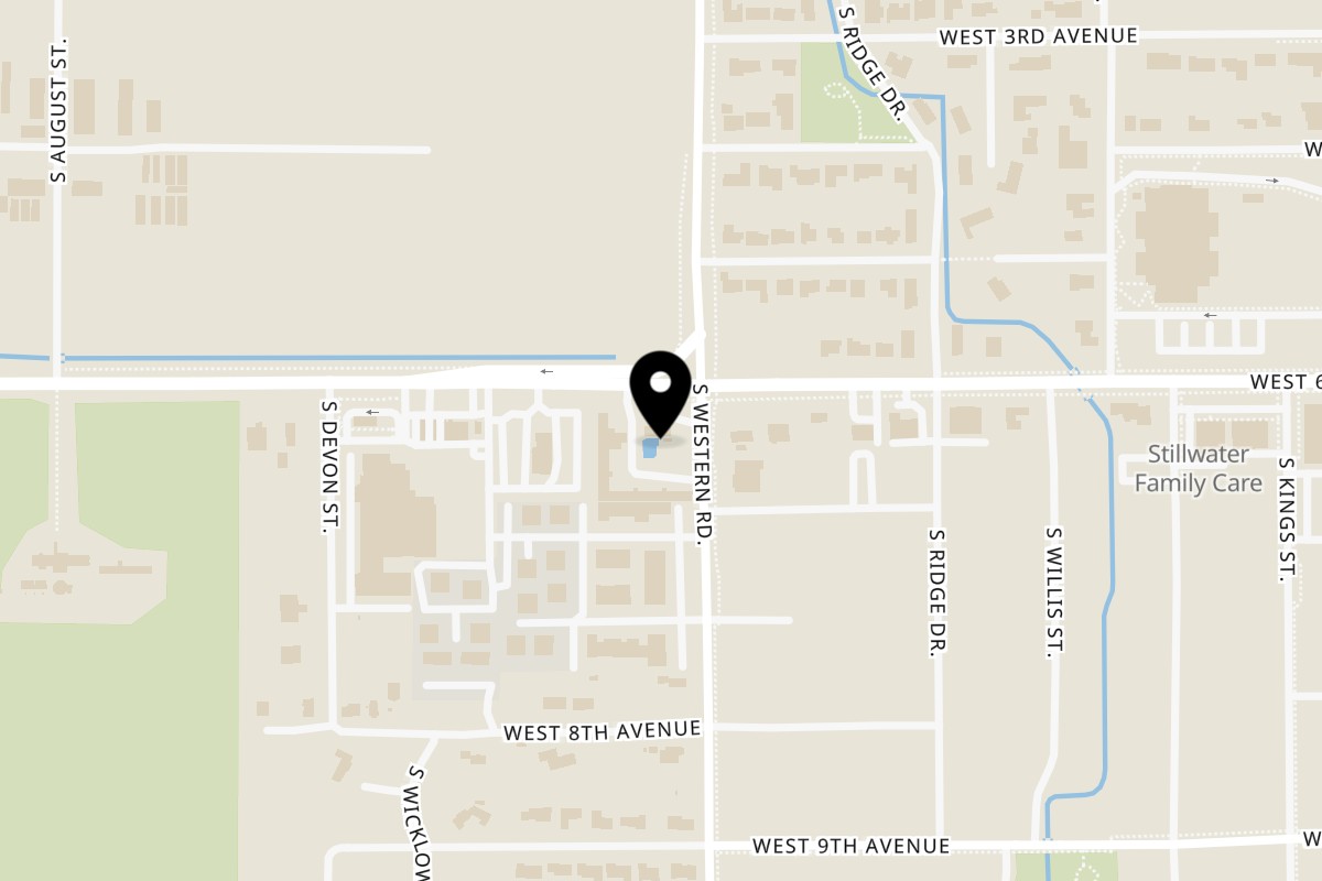 Map showing the location of DON PIBIL GRILL PIBIL GRILL on 2313 West 6th Avenue in Stillwater